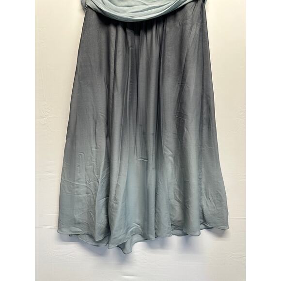 Y2K The Limited Strapless Ombre 100% Silk Chiffon Dress Fairy Grunge Size 8 READ - Picture 9 of 11